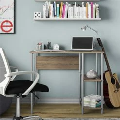 Best Pirce 🤩 Avenue Greene Meridian Metal Student Computer Desk White ⌛