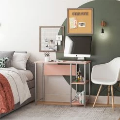 Best Pirce 🤩 Avenue Greene Meridian Metal Student Computer Desk White ⌛ -Avenue Greene Shop Avenue Greene Meridian Metal Student Computer Desk 3