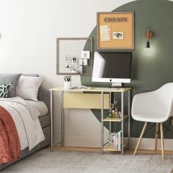 Best Pirce 🤩 Avenue Greene Meridian Metal Student Computer Desk White ⌛ -Avenue Greene Shop Avenue Greene Meridian Metal Student Computer Desk 7