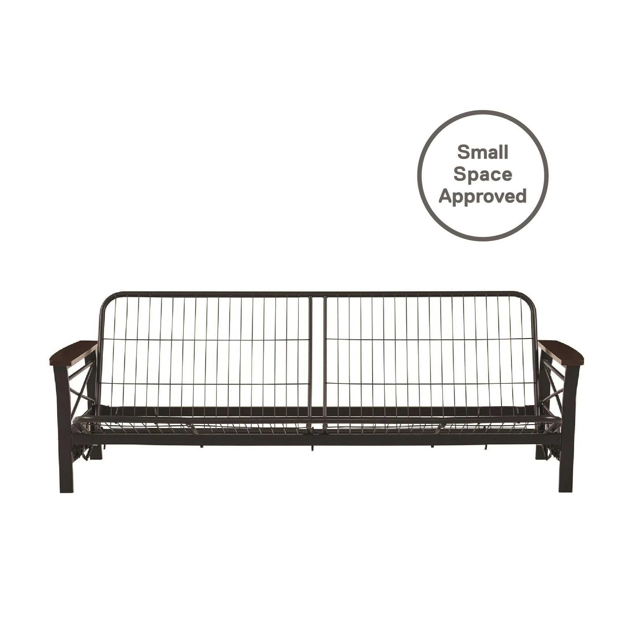 Best deal π Avenue Greene Nico Metal Futon Frame With Wood Armrests Espresso/black π₯ - Image 10