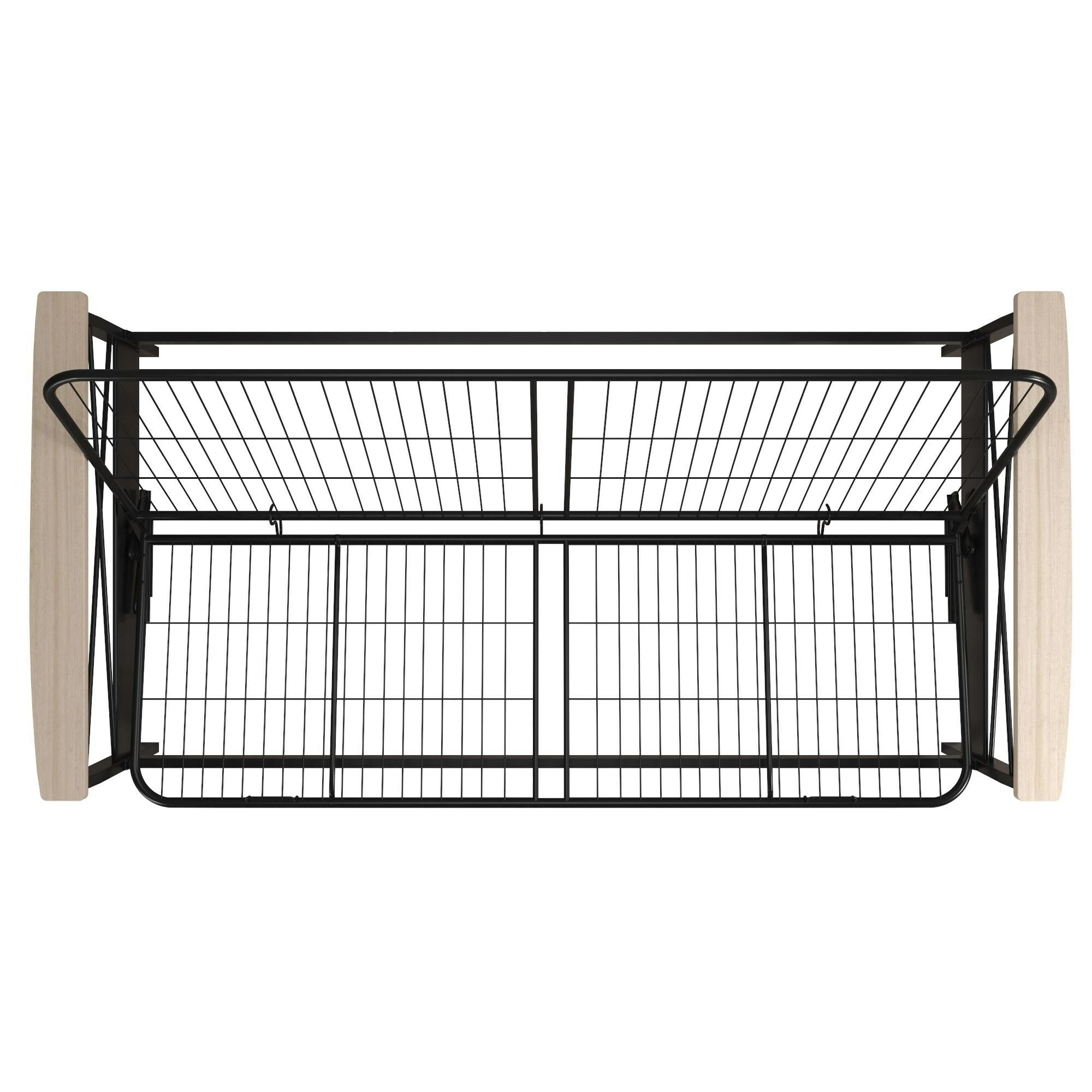 Best deal π Avenue Greene Nico Metal Futon Frame With Wood Armrests Espresso/black π₯ - Image 4