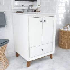 Cheap 😍 Avenue Greene Pavlo 24 Inch Bathroom Vanity Grey 💯