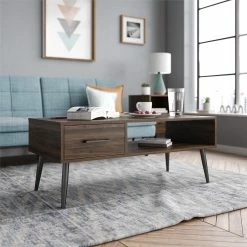 Buy ✔️ Avenue Greene Phillips Coffee Table Black Oak 🛒