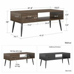 Buy ✔️ Avenue Greene Phillips Coffee Table Black Oak 🛒 -Avenue Greene Shop Avenue Greene Phillips Coffee Table 8