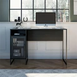 Wholesale 😍 Avenue Greene Picardy Single Pedestal Computer Desk Grey Oak 🧨