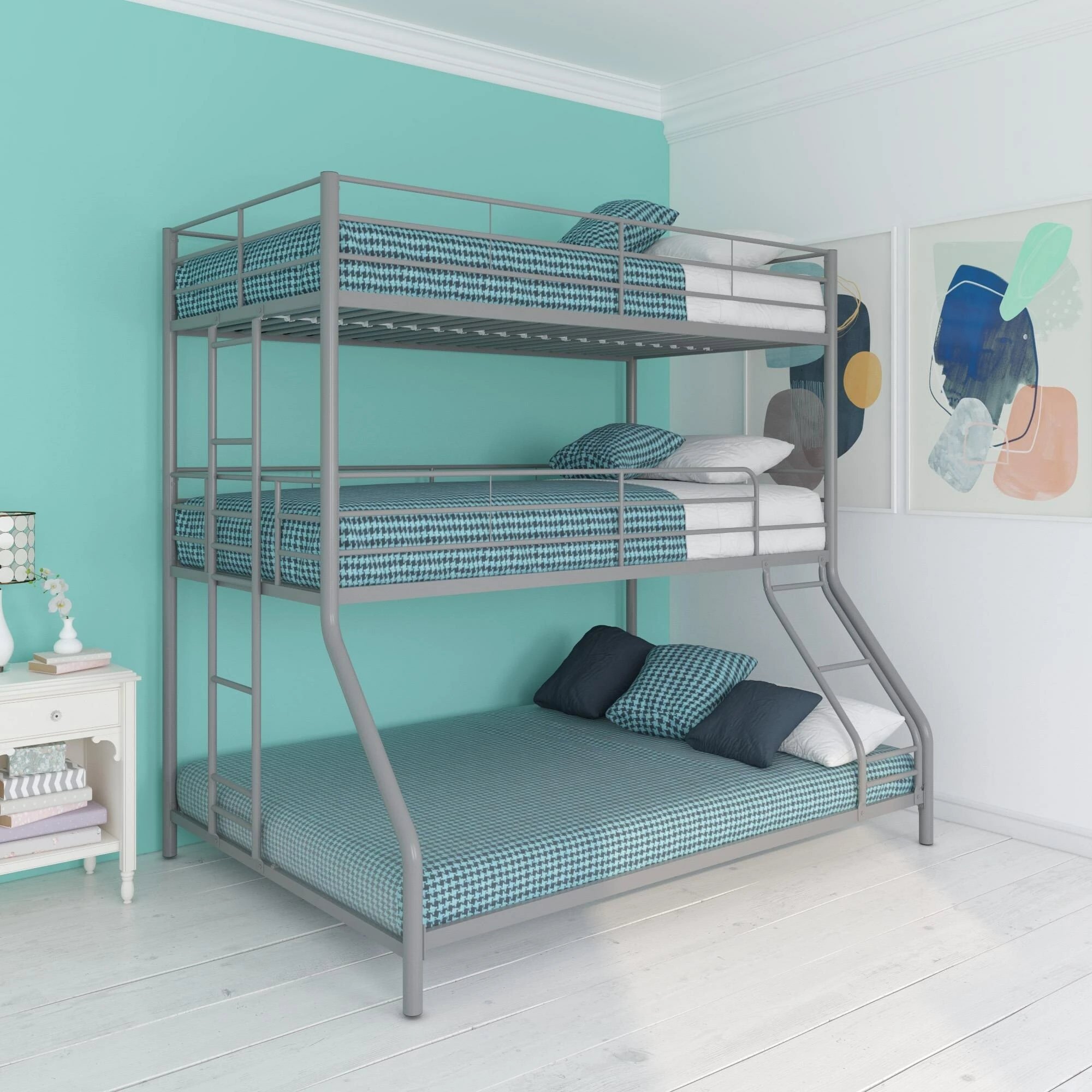 Cheap π Avenue Greene Quinton Metal Triple Bunk Bed Silver π₯ - Image 5