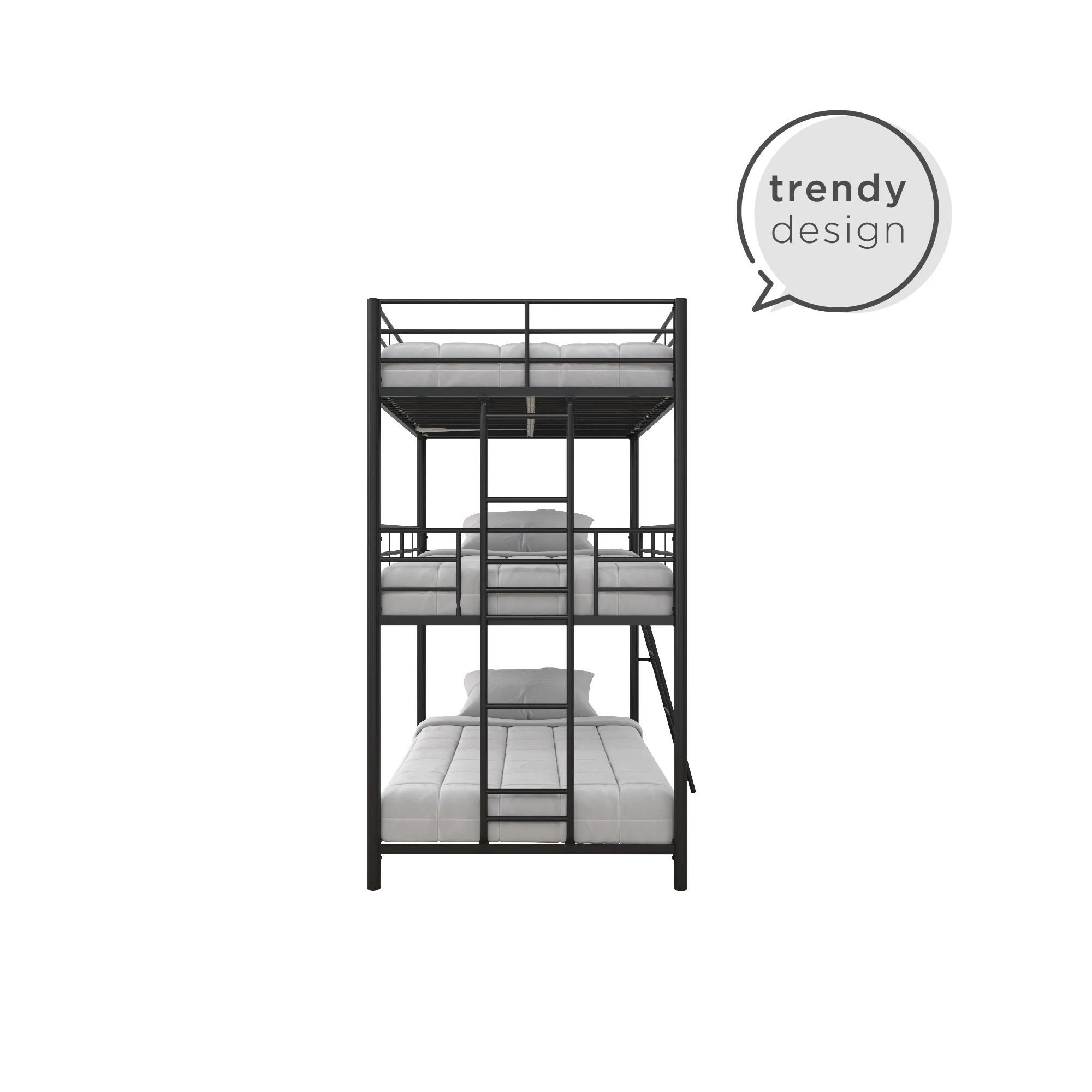 Cheap π Avenue Greene Quinton Metal Triple Bunk Bed Silver π₯ - Image 9