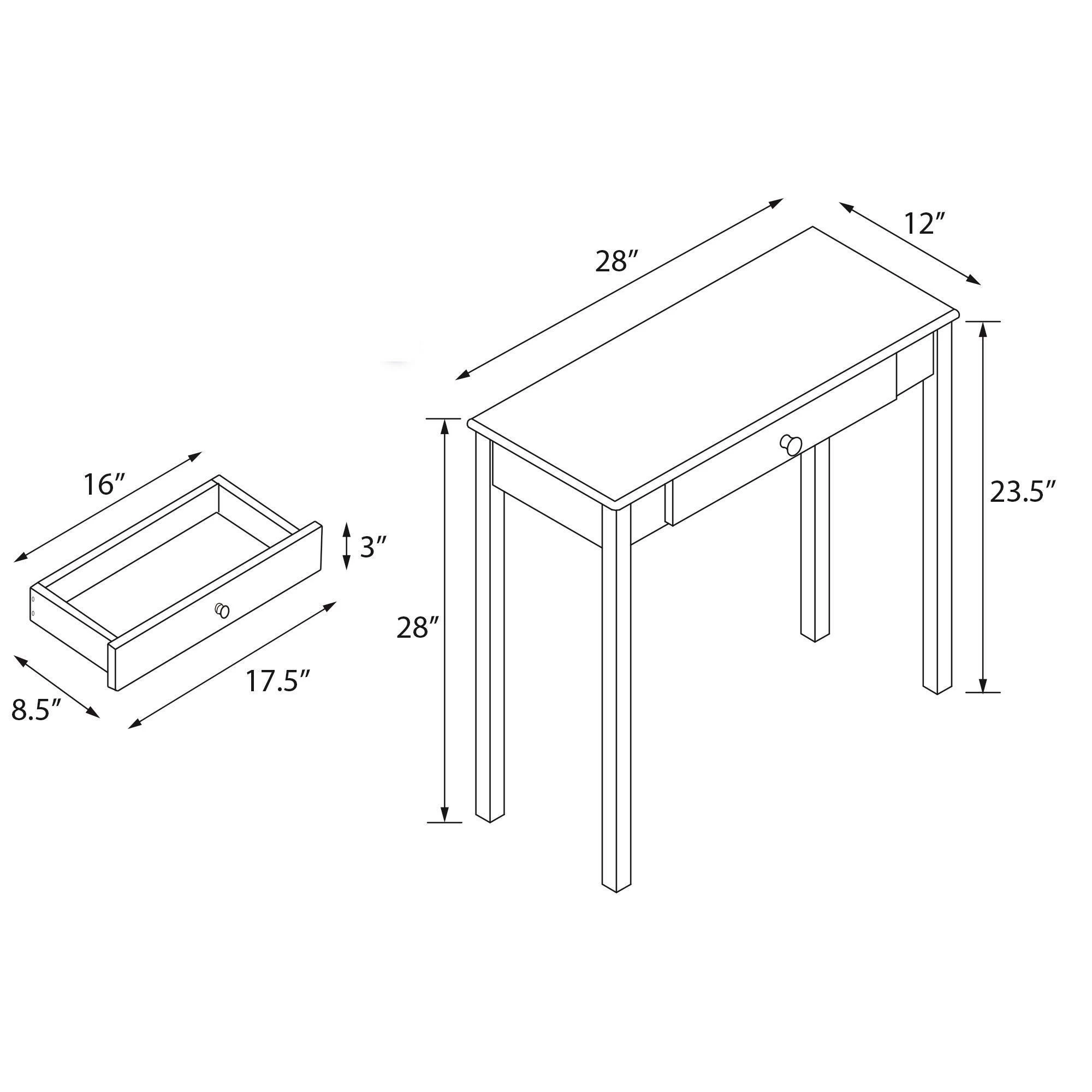 Brand new β Avenue Greene Raphael Console Table White π - Image 2