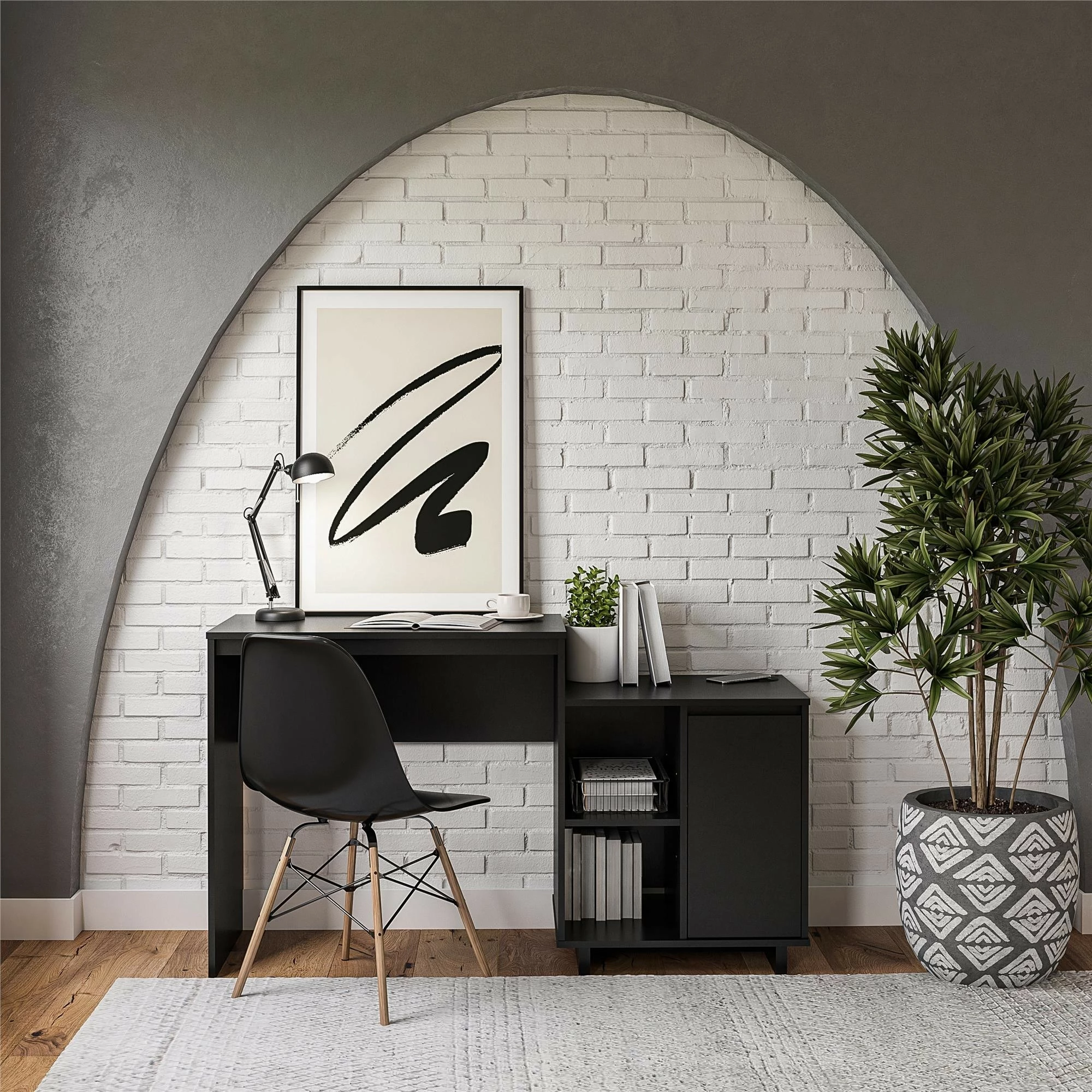 Brand new βοΈ Avenue Greene Riverton Computer Desk / Cabinet Combo With Wireless Charging Port White π 4 Brand new βοΈ Avenue Greene Riverton Computer Desk / Cabinet Combo With Wireless Charging Port White π - Image 2
