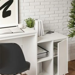 Brand new βοΈ Avenue Greene Riverton Computer Desk / Cabinet Combo With Wireless Charging Port White π 21 Brand new βοΈ Avenue Greene Riverton Computer Desk / Cabinet Combo With Wireless Charging Port White π -Avenue Greene Shop Avenue Greene Riverton Computer Desk Cabinet Combo with Wireless Charging Port 4
