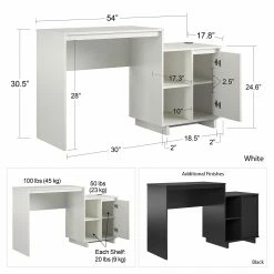 Brand new βοΈ Avenue Greene Riverton Computer Desk / Cabinet Combo With Wireless Charging Port White π 25 Brand new βοΈ Avenue Greene Riverton Computer Desk / Cabinet Combo With Wireless Charging Port White π -Avenue Greene Shop Avenue Greene Riverton Computer Desk Cabinet Combo with Wireless Charging Port 8