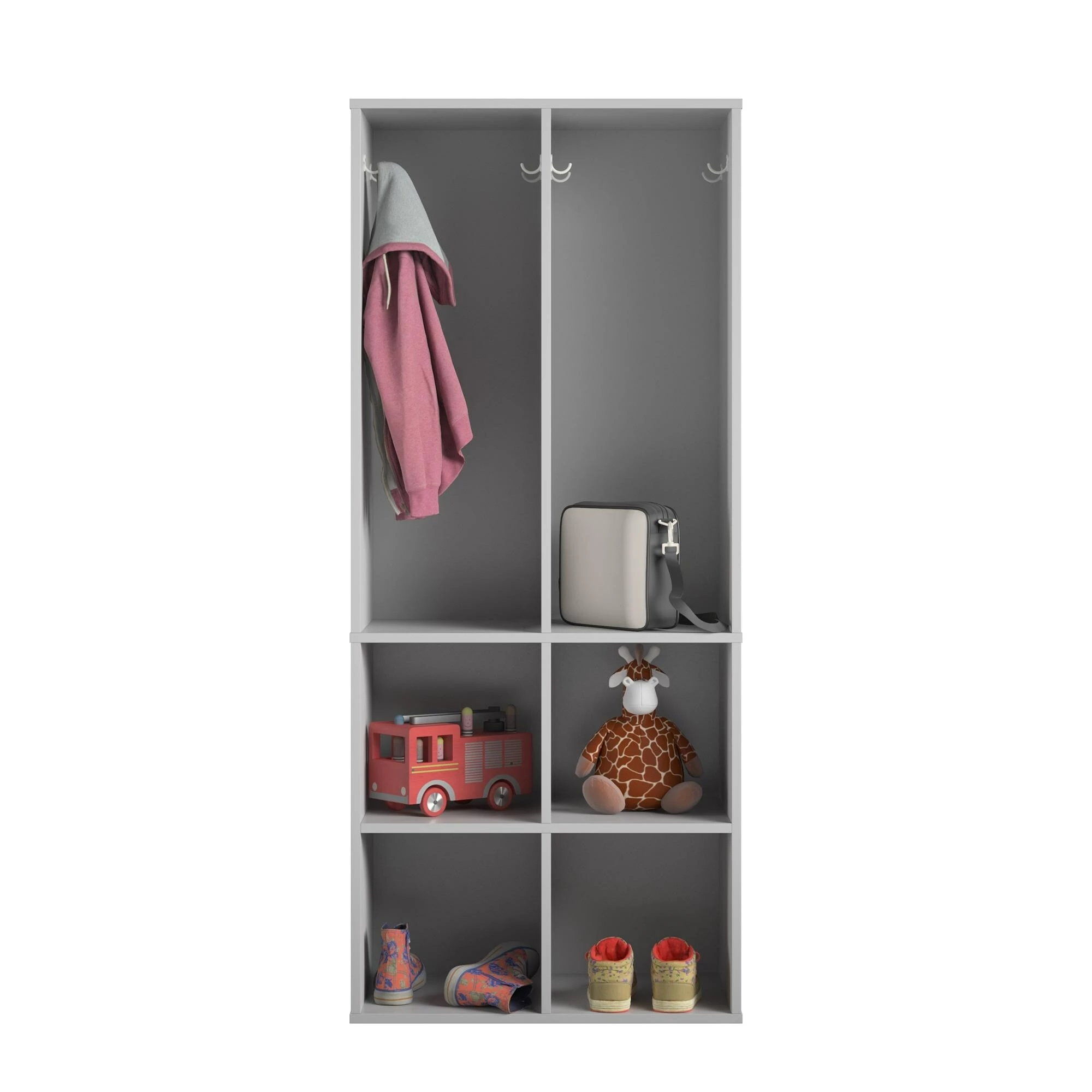 Promo π Avenue Greene Samuel Kid's 4 Cube Storage Dove Grey 𧨠- Image 4