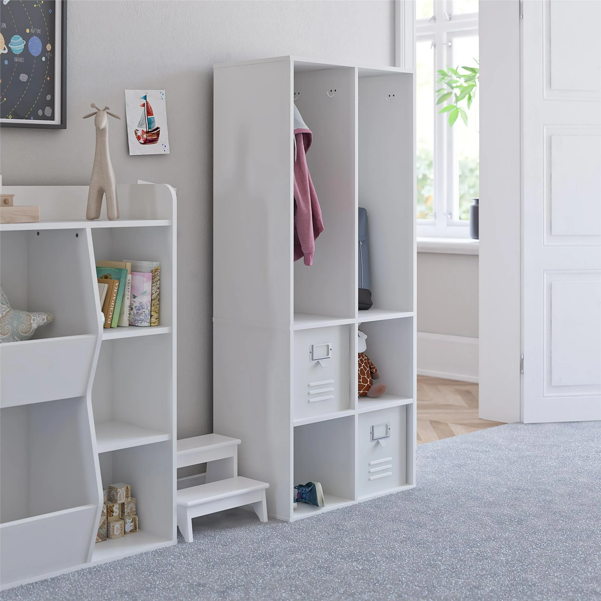 Promo π Avenue Greene Samuel Kid's 4 Cube Storage Dove Grey π§¨