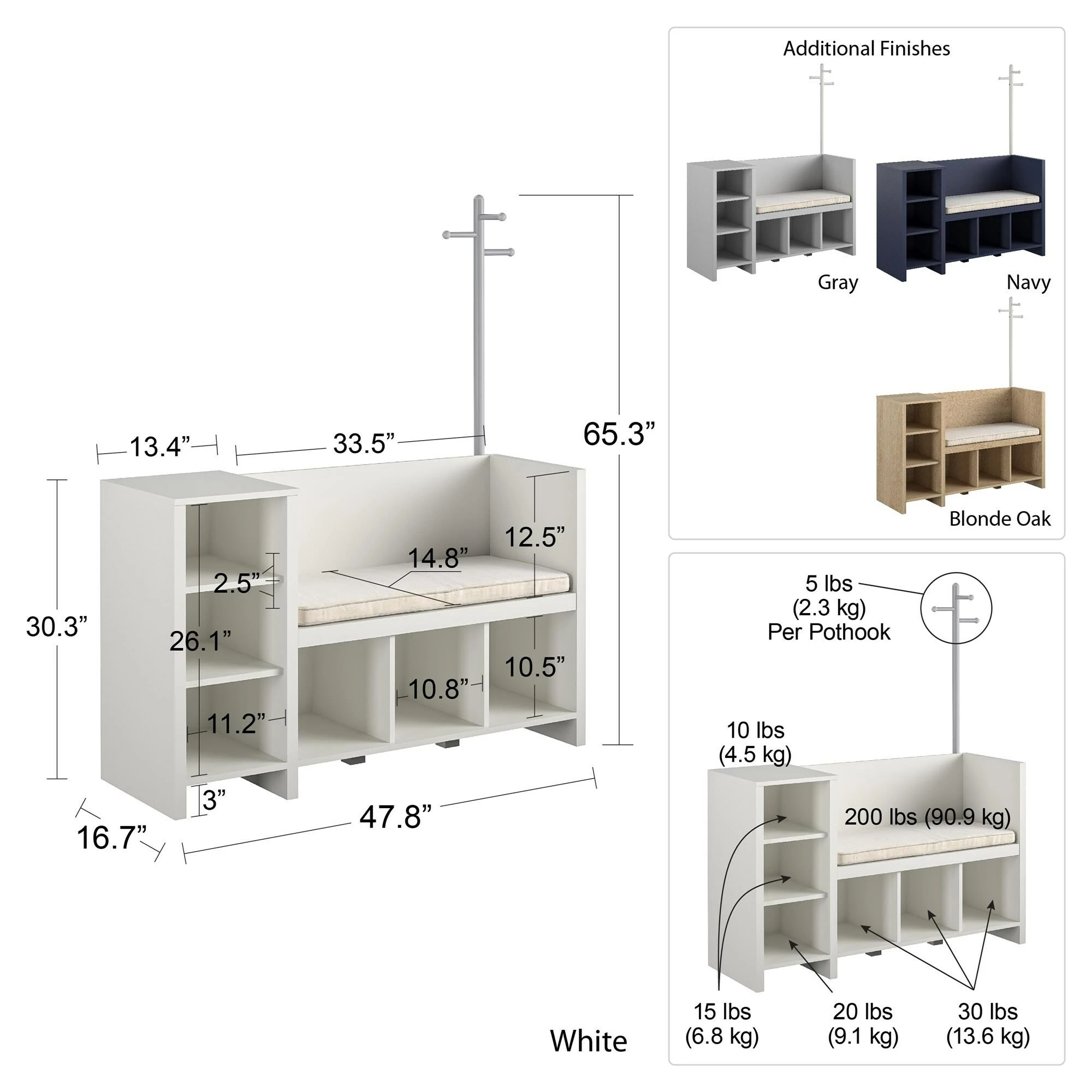 Budget π₯ Avenue Greene Samuel Storage Bench And π§₯ Coat Rack Blonde Oak π₯° 15 Budget π₯ Avenue Greene Samuel Storage Bench And π§₯ Coat Rack Blonde Oak π₯° - Image 13