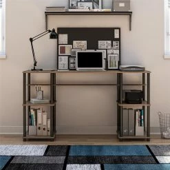 Promo ⭐ Avenue Greene Stern Grove Toolless Double Pedestal Computer Desk White 🌟