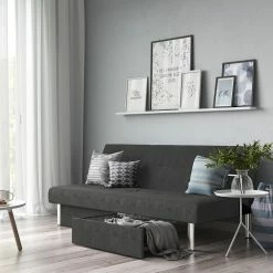 New 🔥 Avenue Greene Suri Storage Futon Grey ✔️