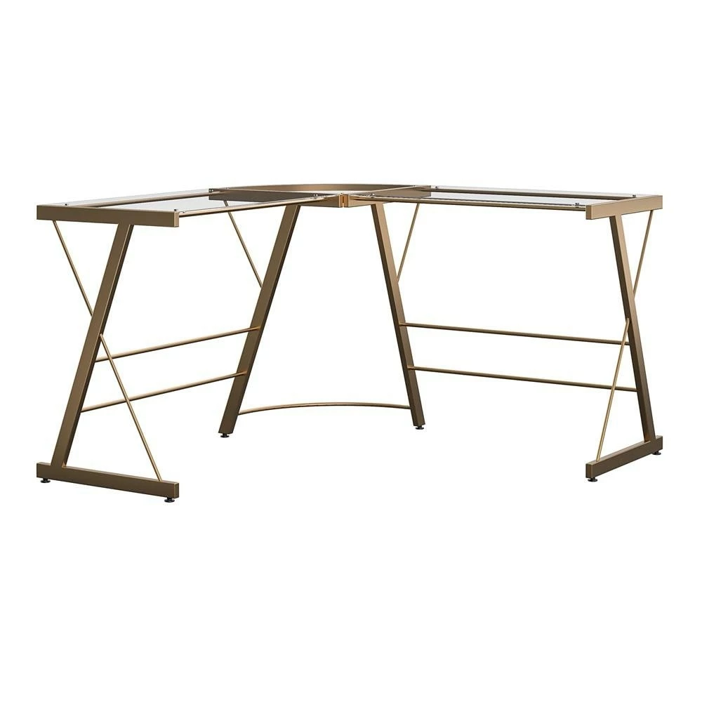 Outlet π Avenue Greene Thomas Glass L-shaped Computer Desk Grey π 14 Outlet π Avenue Greene Thomas Glass L-shaped Computer Desk Grey π - Image 12
