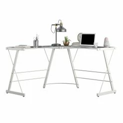 Outlet π Avenue Greene Thomas Glass L-shaped Computer Desk Grey π 22 Outlet π Avenue Greene Thomas Glass L-shaped Computer Desk Grey π -Avenue Greene Shop Avenue Greene Thomas Glass L shaped Computer Desk 5