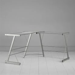 Outlet π Avenue Greene Thomas Glass L-shaped Computer Desk Grey π 24 Outlet π Avenue Greene Thomas Glass L-shaped Computer Desk Grey π -Avenue Greene Shop Avenue Greene Thomas Glass L shaped Computer Desk 7