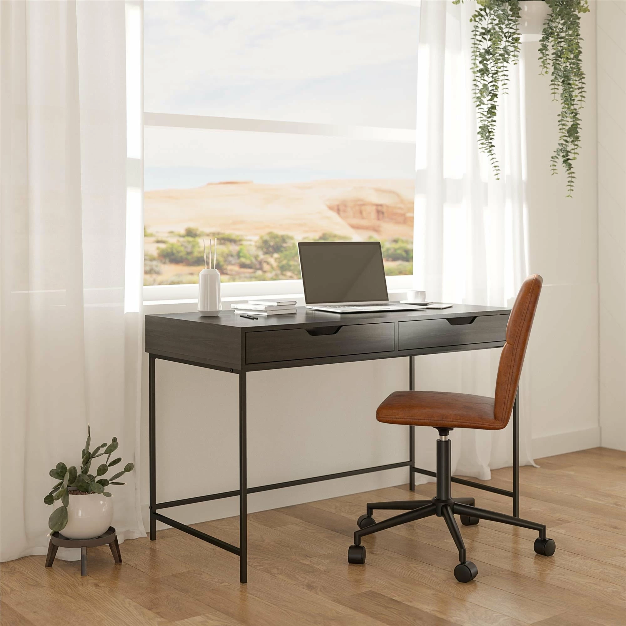 Promo π Avenue Greene Wardlaw Computer Desk With 2 Drawers Natural π€© 4 Promo π Avenue Greene Wardlaw Computer Desk With 2 Drawers Natural π€© - Image 2