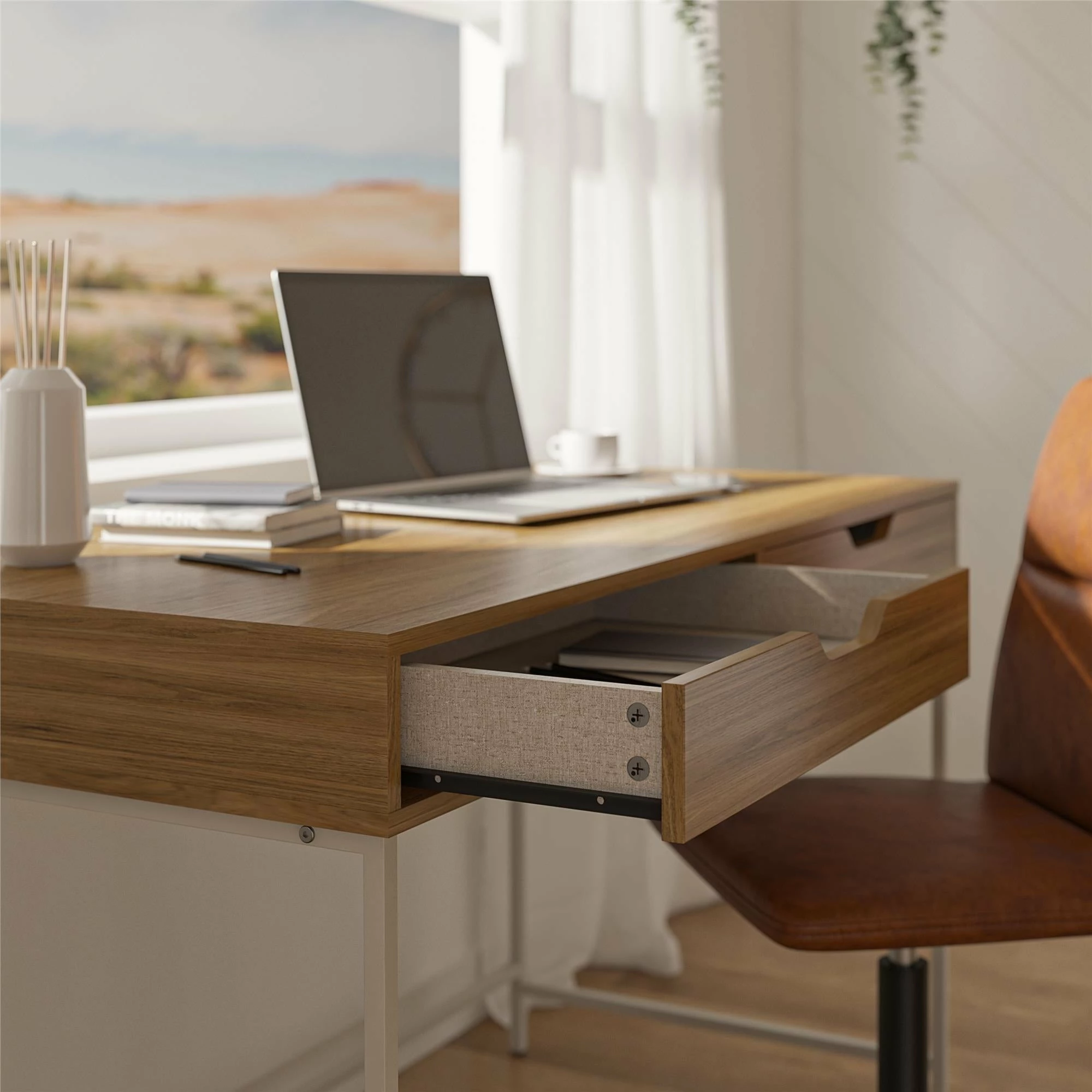 Promo π Avenue Greene Wardlaw Computer Desk With 2 Drawers Natural π€© 16 Promo π Avenue Greene Wardlaw Computer Desk With 2 Drawers Natural π€© - Image 14