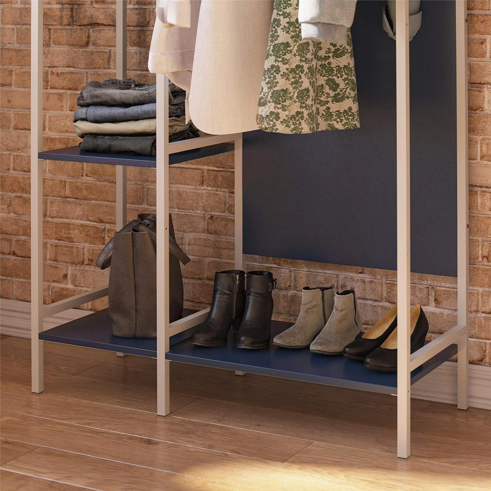 Best Sale ๐ฅ Avenue Greene Wardlaw Open Wardrobe Black Oak โ - Image 9