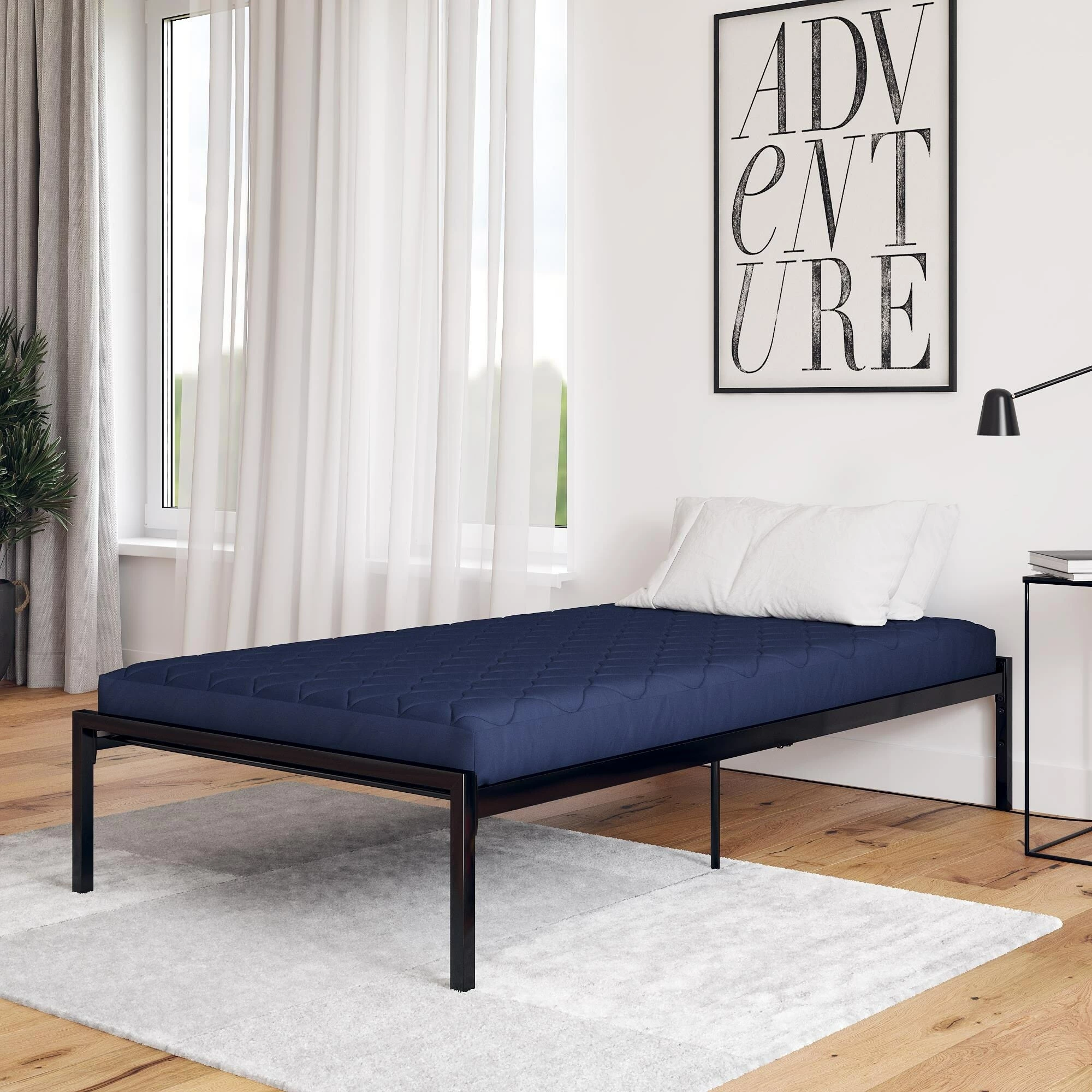 Budget ✔️ Avenue Greene Zion 6" Polyester Filled Quilted Top Bunk Bed Mattress Blue ⌛ 4 Budget ✔️ Avenue Greene Zion 6" Polyester Filled Quilted Top Bunk Bed Mattress Blue ⌛ - Image 2