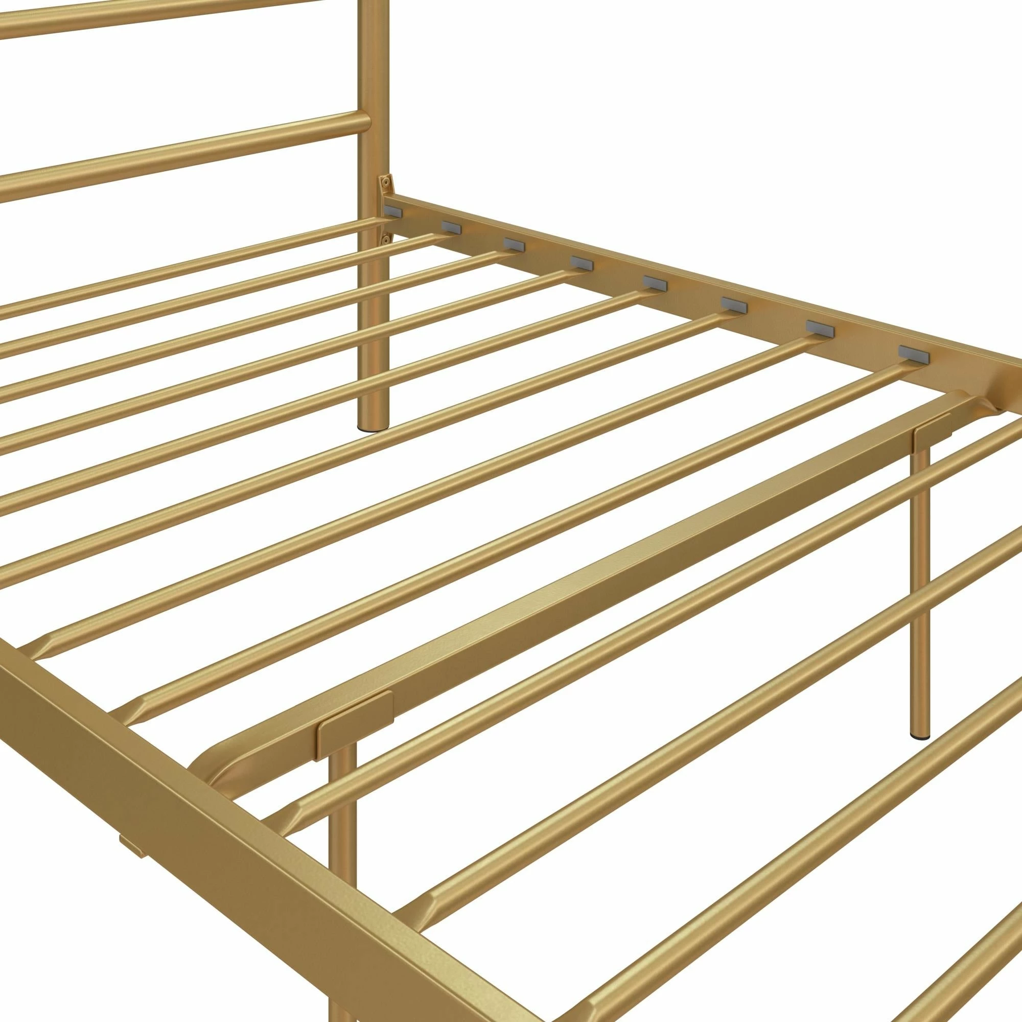 Outlet π Avenue Greene Knox Four Post Metal Canopy Bed Gold π - Image 5