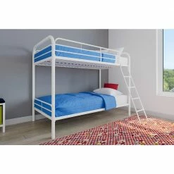 Best Pirce 🛒 Avenue Greene Avenue Green Edison Twin Over Twin Metal Bunk Bed Black 🎉