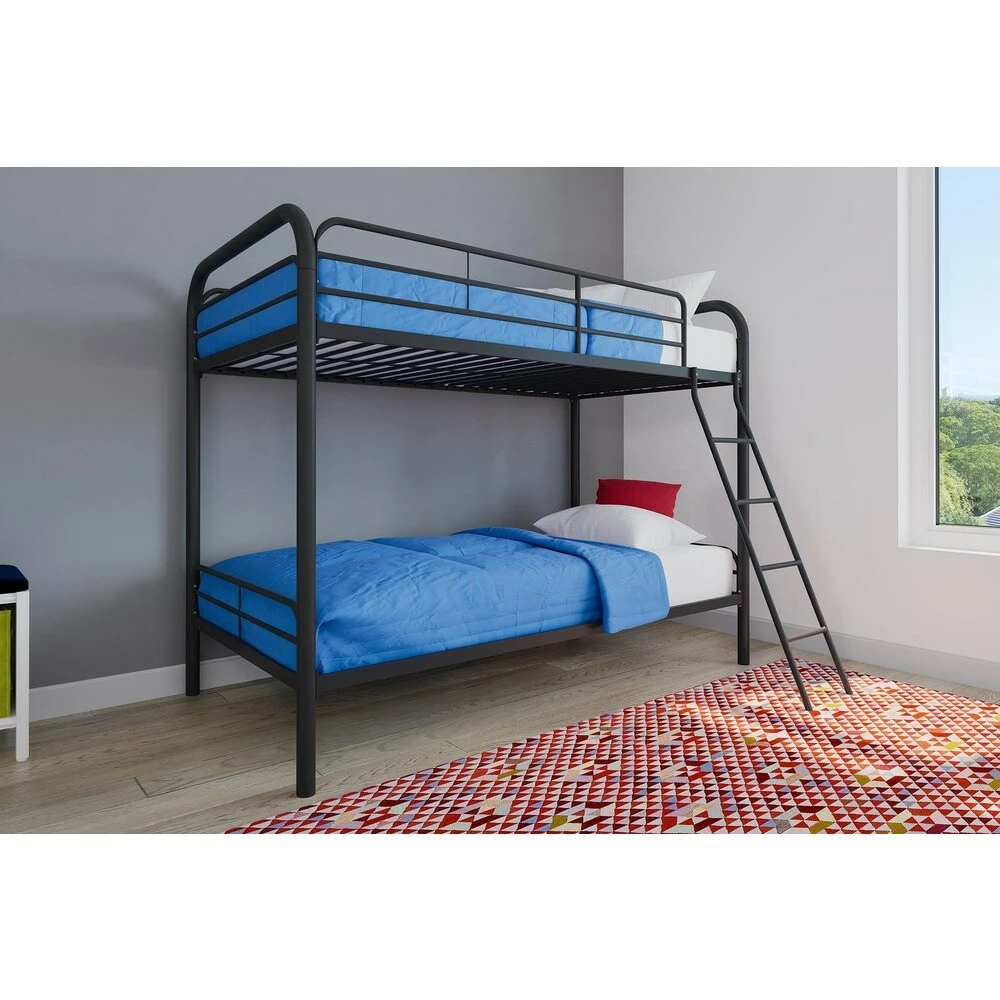 Best Pirce ๐ Avenue Greene Avenue Green Edison Twin Over Twin Metal Bunk Bed Black ๐ - Image 3